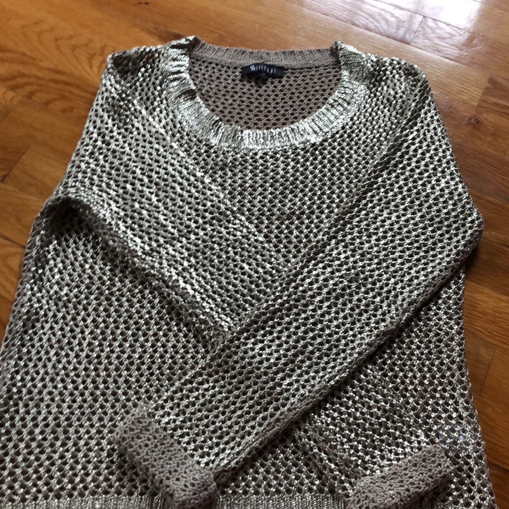 Gold fun sweater for the holidays!